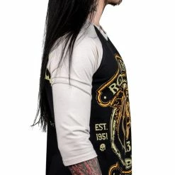 Men's T-shirt With 3/4 Sleeve WORNSTAR - Rock N Roll Forever -Halloween Mens Wear Store wsrtm rnr4vr 83