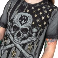 Men's T-shirt WORNSTAR - Black Flag -Halloween Mens Wear Store wstm bflg 807