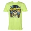 Men's T-shirt Guns N' Roses - DEATH SKULL - OCEAN COLOR GREEN - AMPLIFIED 2 Men's T-shirt Guns N' Roses - DEATH SKULL - OCEAN COLOR GREEN - AMPLIFIED -Halloween Mens Wear Store zav210 002