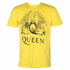 Men's T-shirt QUEEN - LINE ART CREST - YELLOW RAVEN - AMPLIFIED